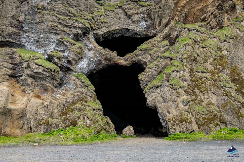 Yoda Cave entrance in Iceland