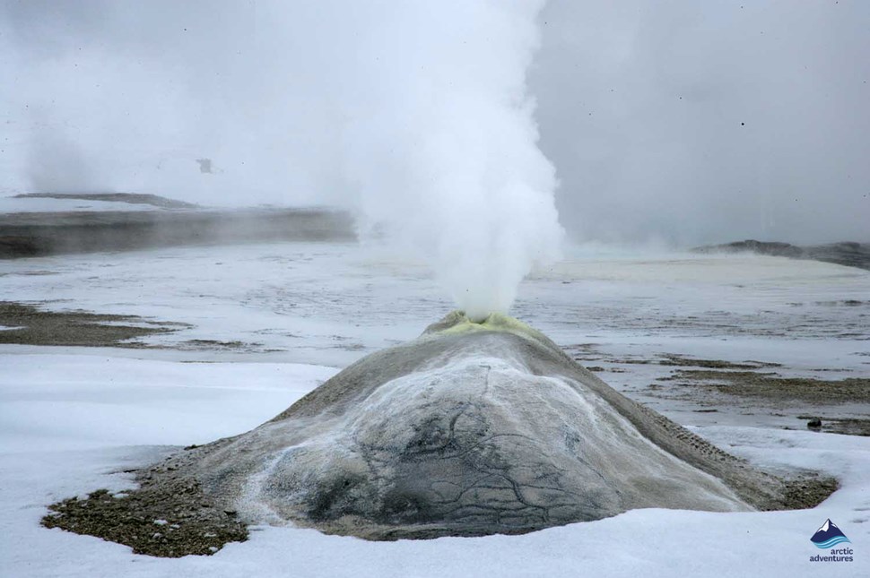 Geothermal steam at Hveravellir nature reserve