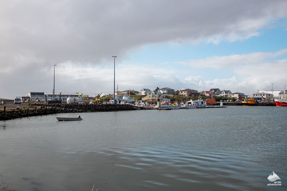 Hofn town Harbor in Iceland