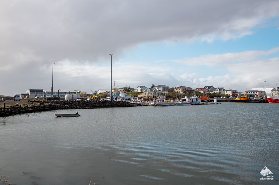 Hofn town Harbor in Iceland