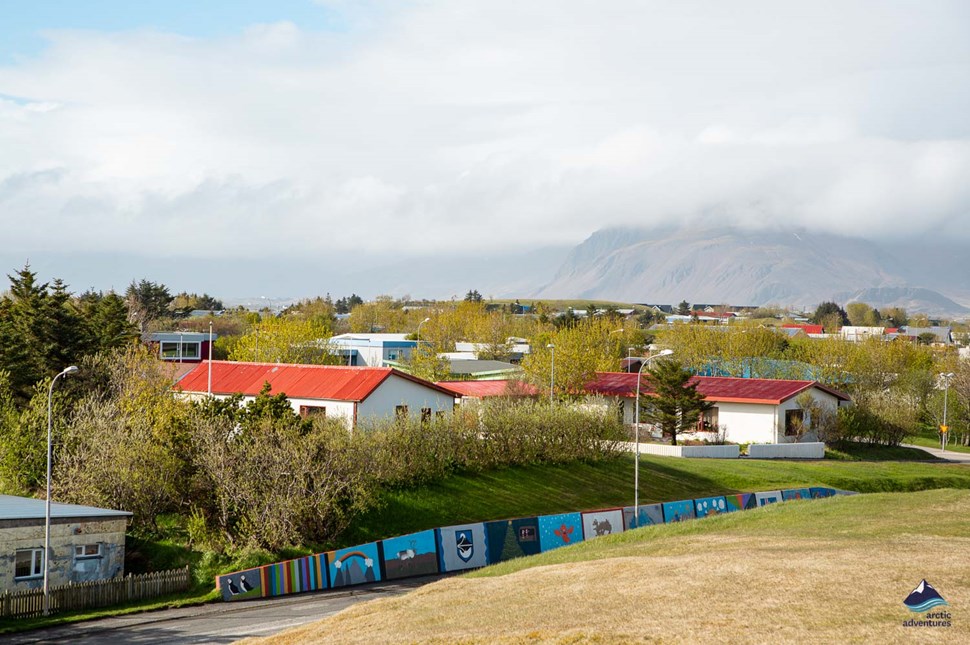 Hofn town in summer time