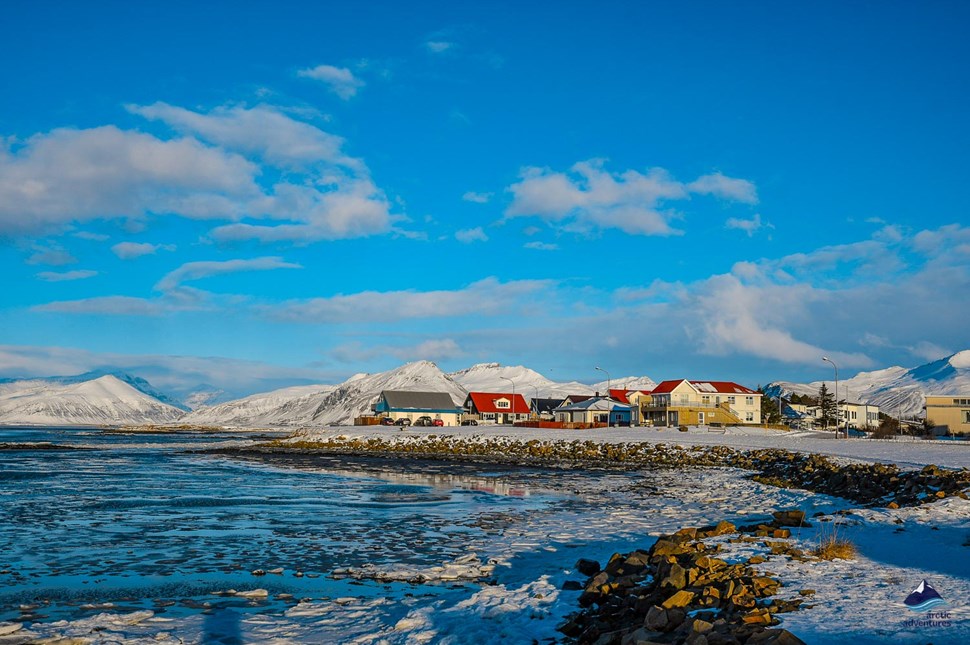 Hofn town in winter