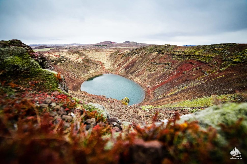 lake in Kerid Volcano Crater