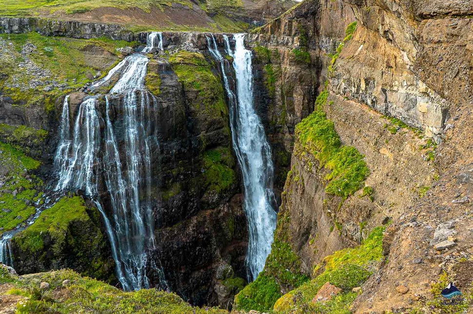 Massive Glymur Waterfall in Iceland