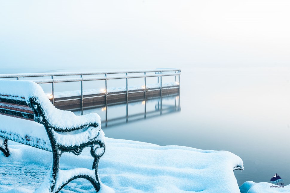 Laugarvatn Fontana Spa in winter