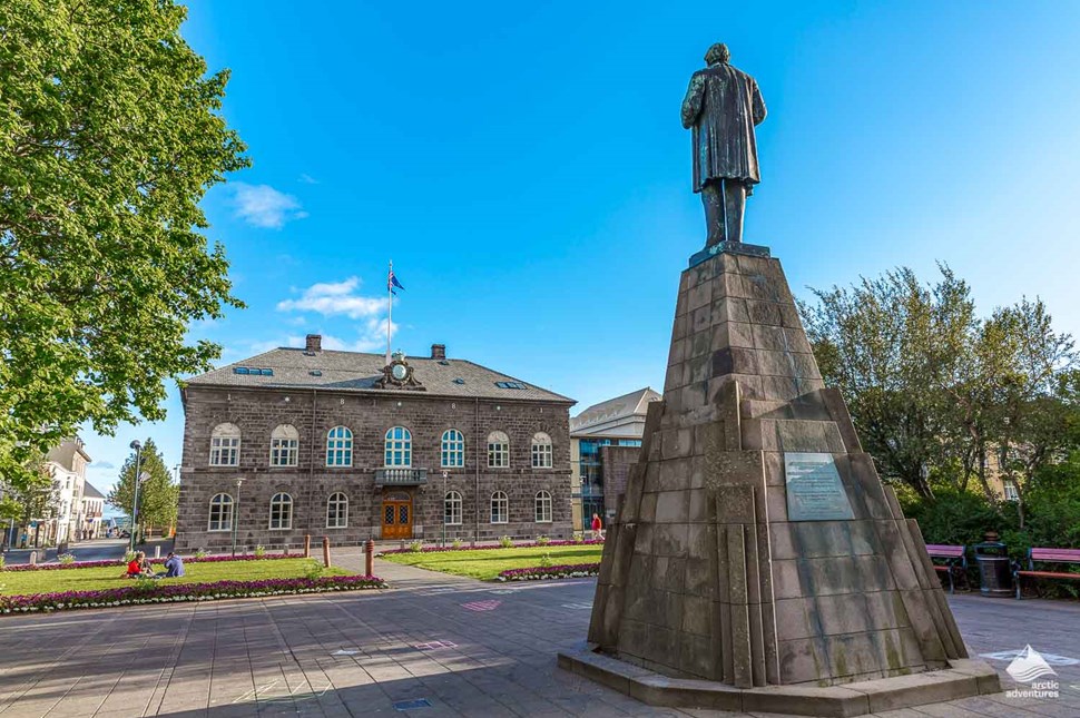 Althingi Parliament Statue in Iceland