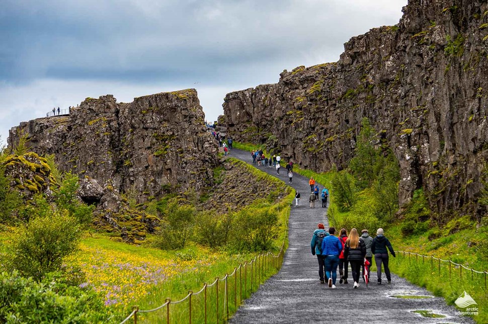 Iceland's Almannagja Canyon in Thingvellir National Park