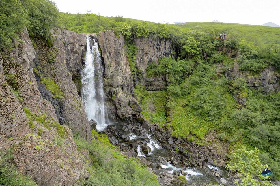 Hundafoss Waterfall in Iceland
