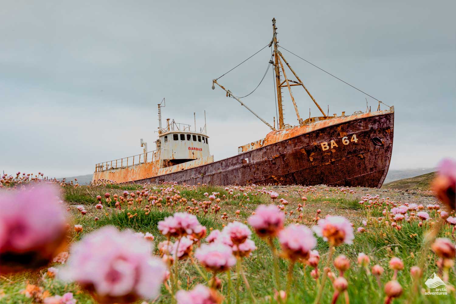 Old Ship made from steel in Iceland