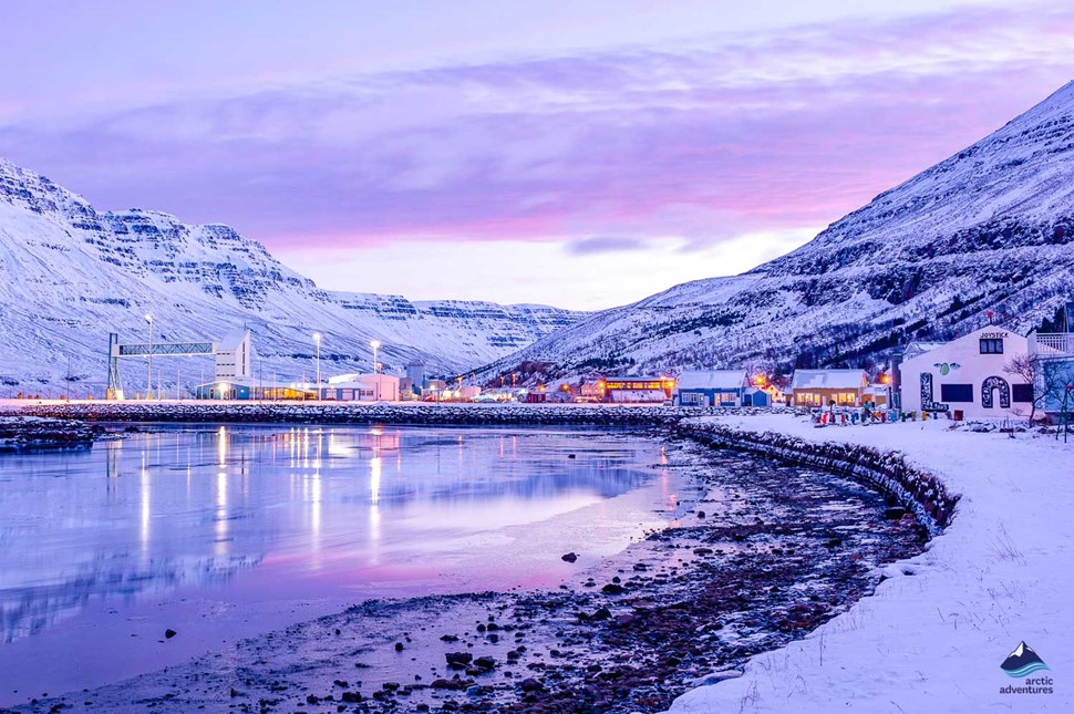 Seydisfjordur village in winter