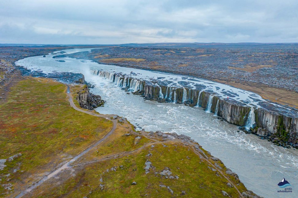 Selfoss Waterfall view from the top