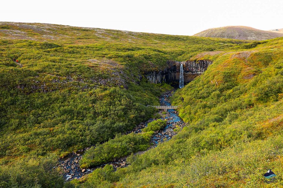 Svartifoss Waterfall Area distance view