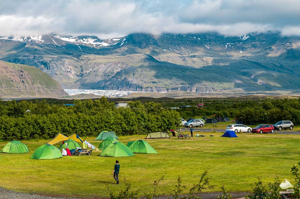 Tents in Skaftafell National Park Camping site