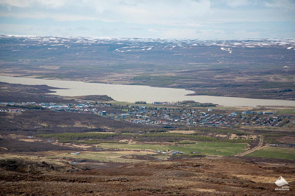 Egillsstadir village view from above