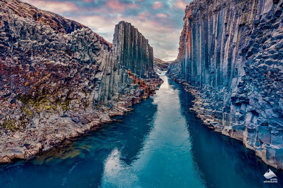 Studlagil Canyon by the glacial river