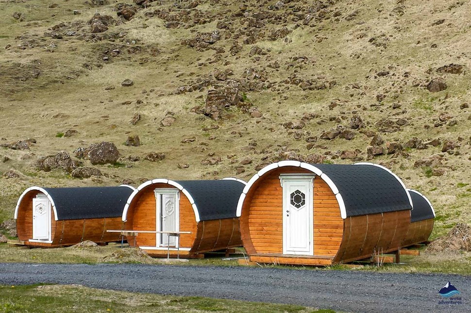 Camping houses in Vestmannaeyjar island