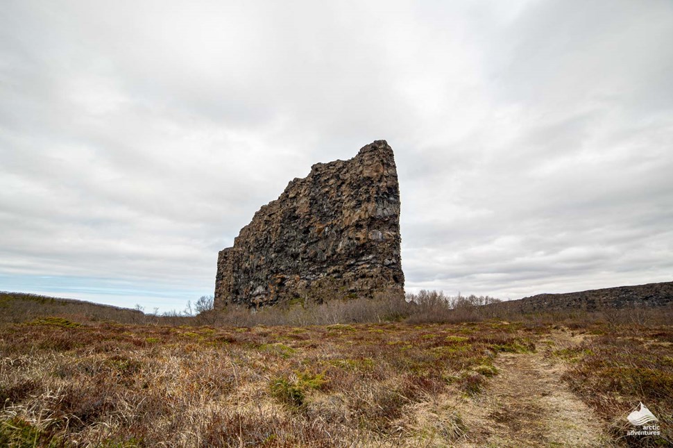 Eyjan rock in Asbyrgi canyon