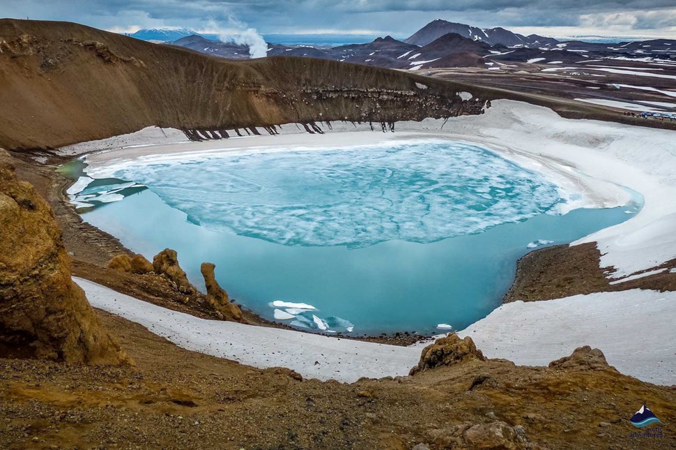 Krafla Volcano Crater in Iceland