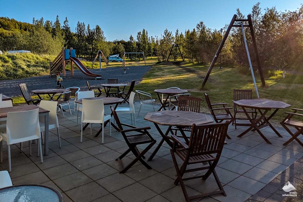 restaurant terrace near Geysir in Iceland