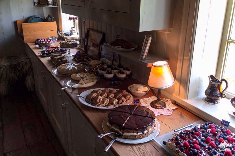 traditional desserts at Askaffi Tea Room in Iceland