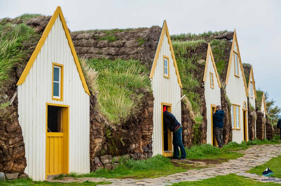 Glaumbaer museum farm buildings in Iceland