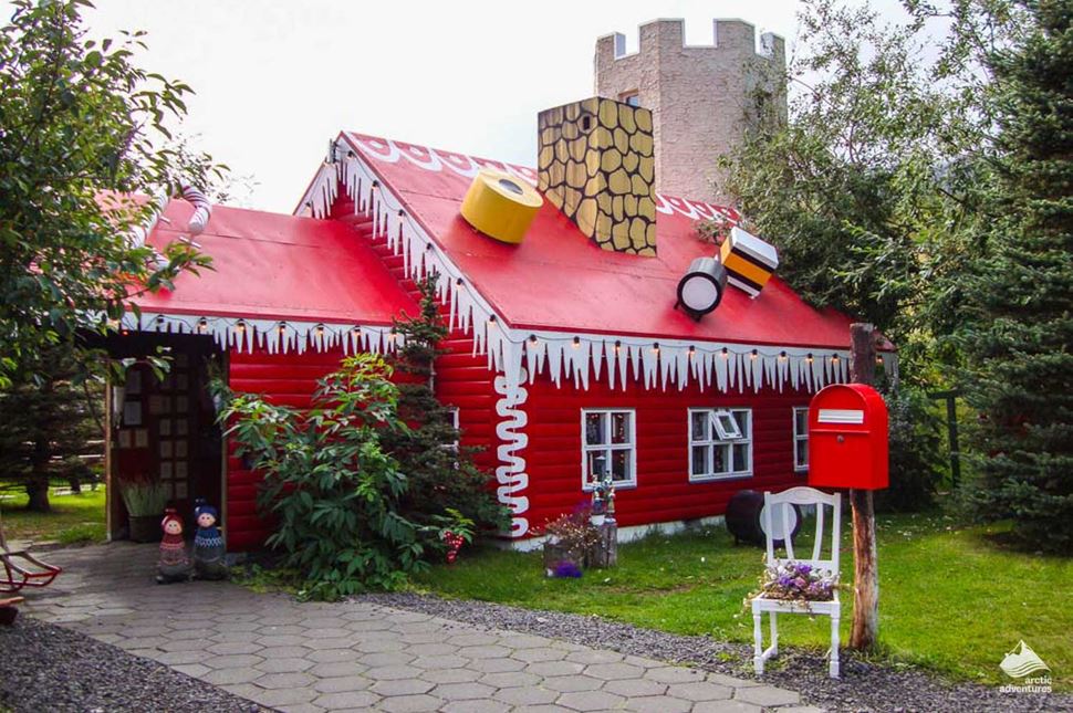 decorated Christmas house in iceland Akureyri
