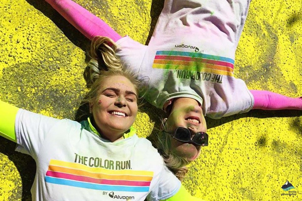 people of color run in iceland Akureyri