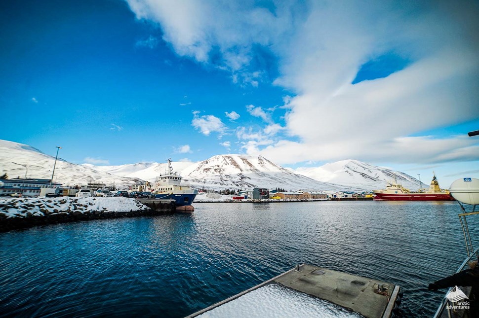 Dalvik city sea port in Iceland