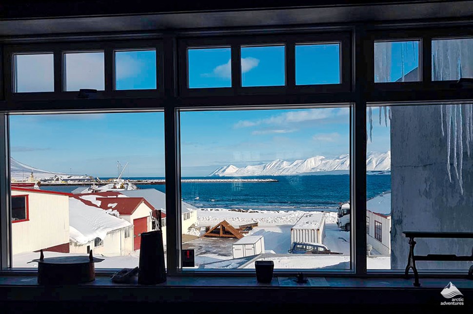 sea view through window in Dalvik