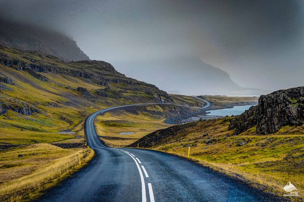 road by the mountains in Iceland