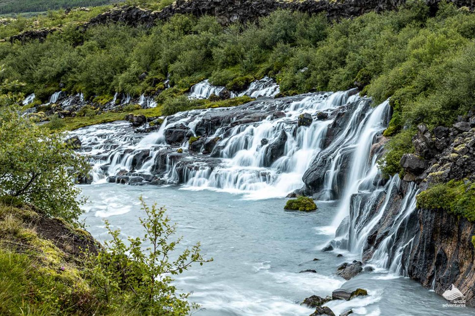 Hraunfossar Waterfall in Iceland