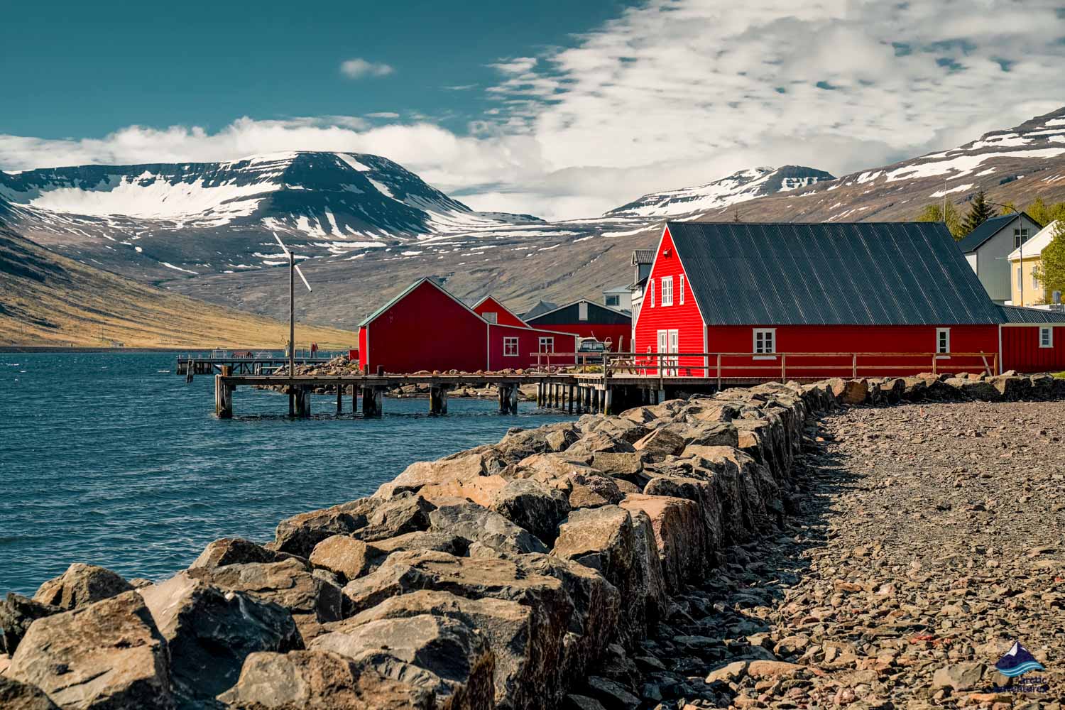 Coastal Eskifjordur Village in East Iceland
