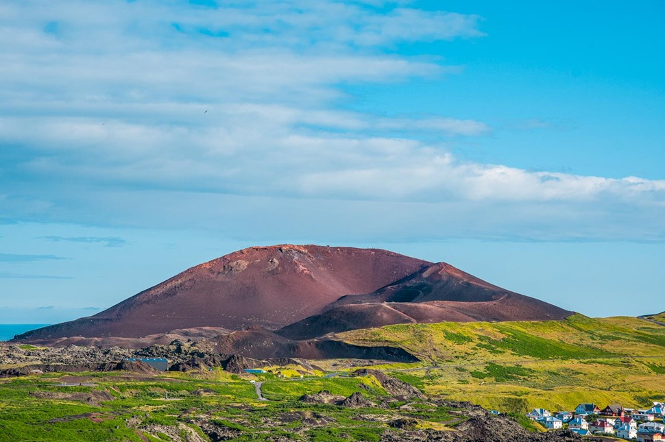 Volcano Eldfell in Iceland