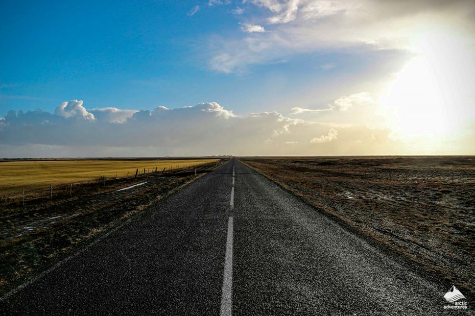 road in iceland at summer