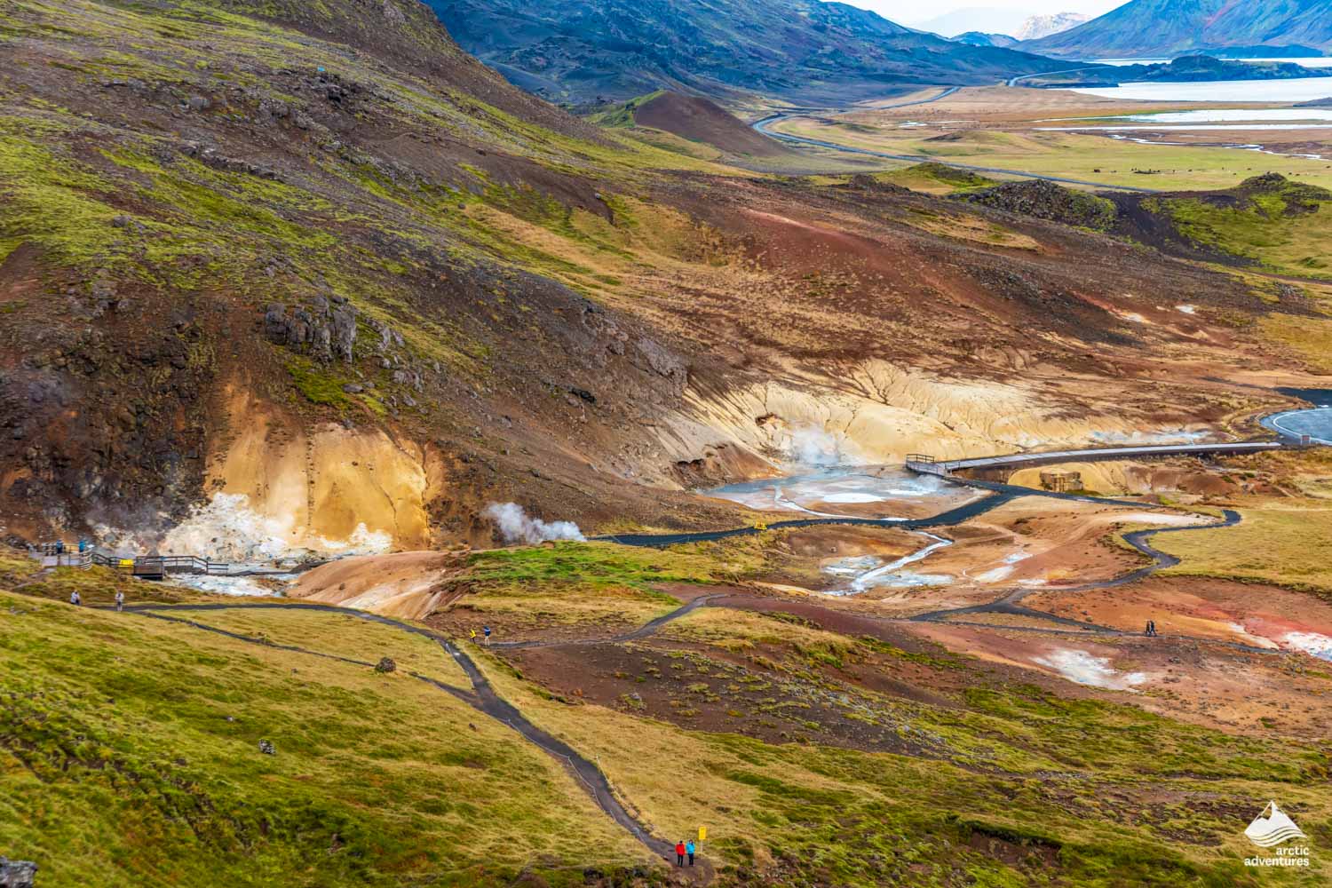 Seltún Geothermal Area at Krýsuvík from above