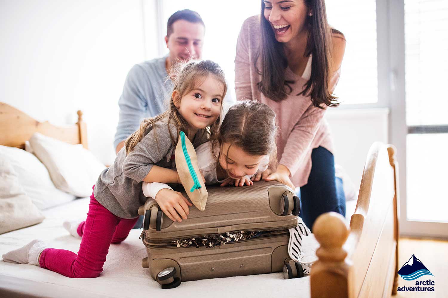 Family Packing Trip Luggage