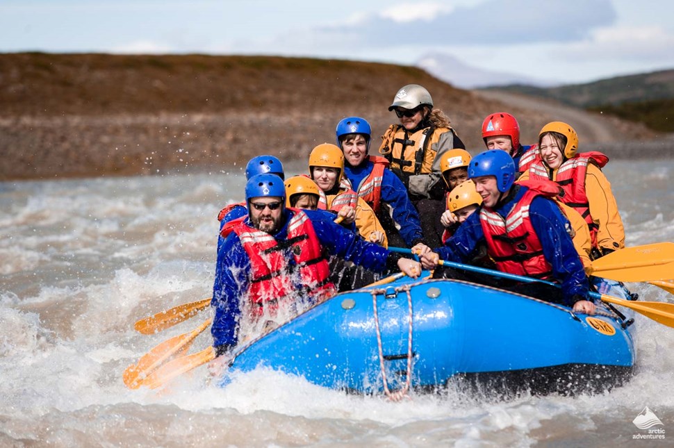 River Rafting On The Hvita River in Iceland