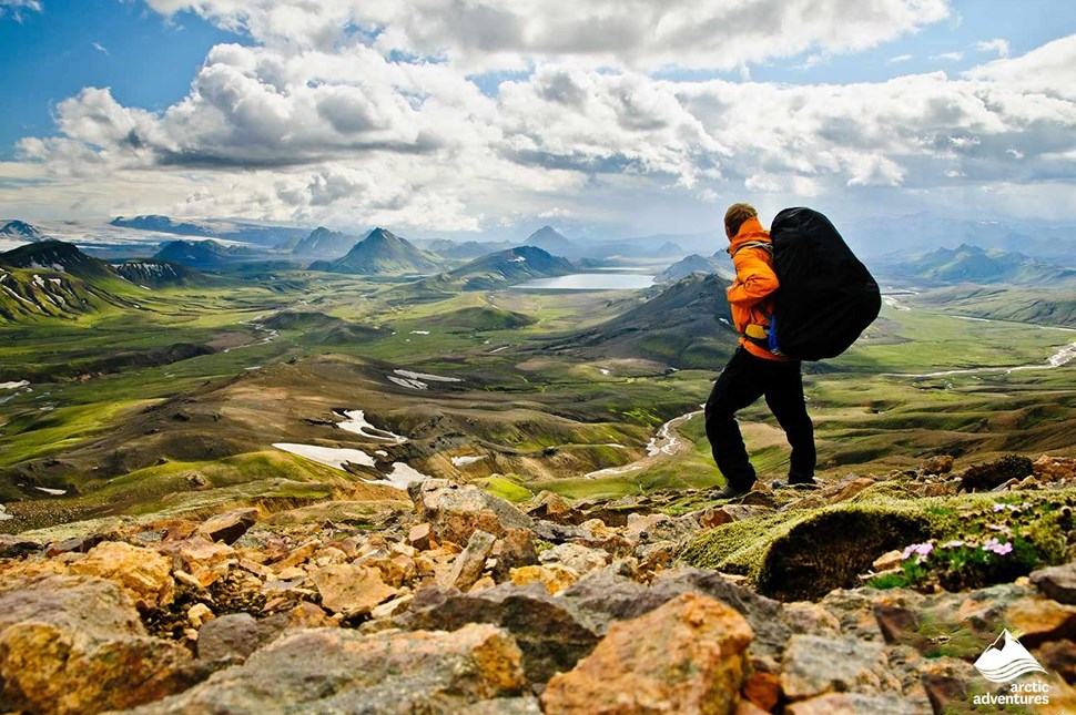 Laugavegur Trek Alftvatan Lake Landscape in Iceland