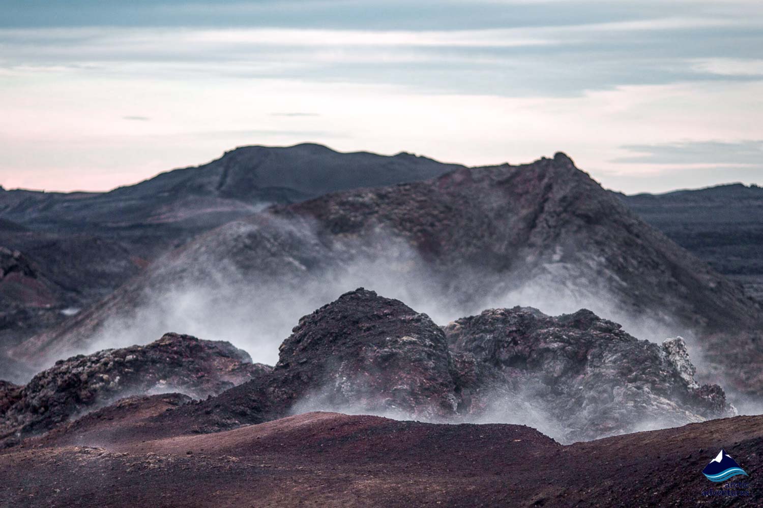 Krafla magma fields in Iceland