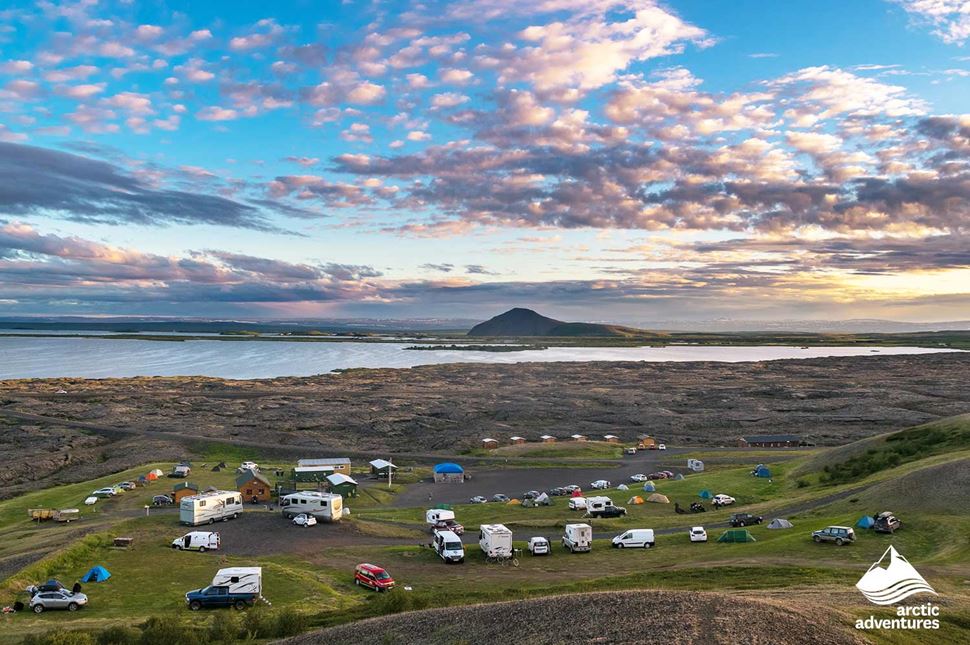 Myvatn Camping site in Iceland