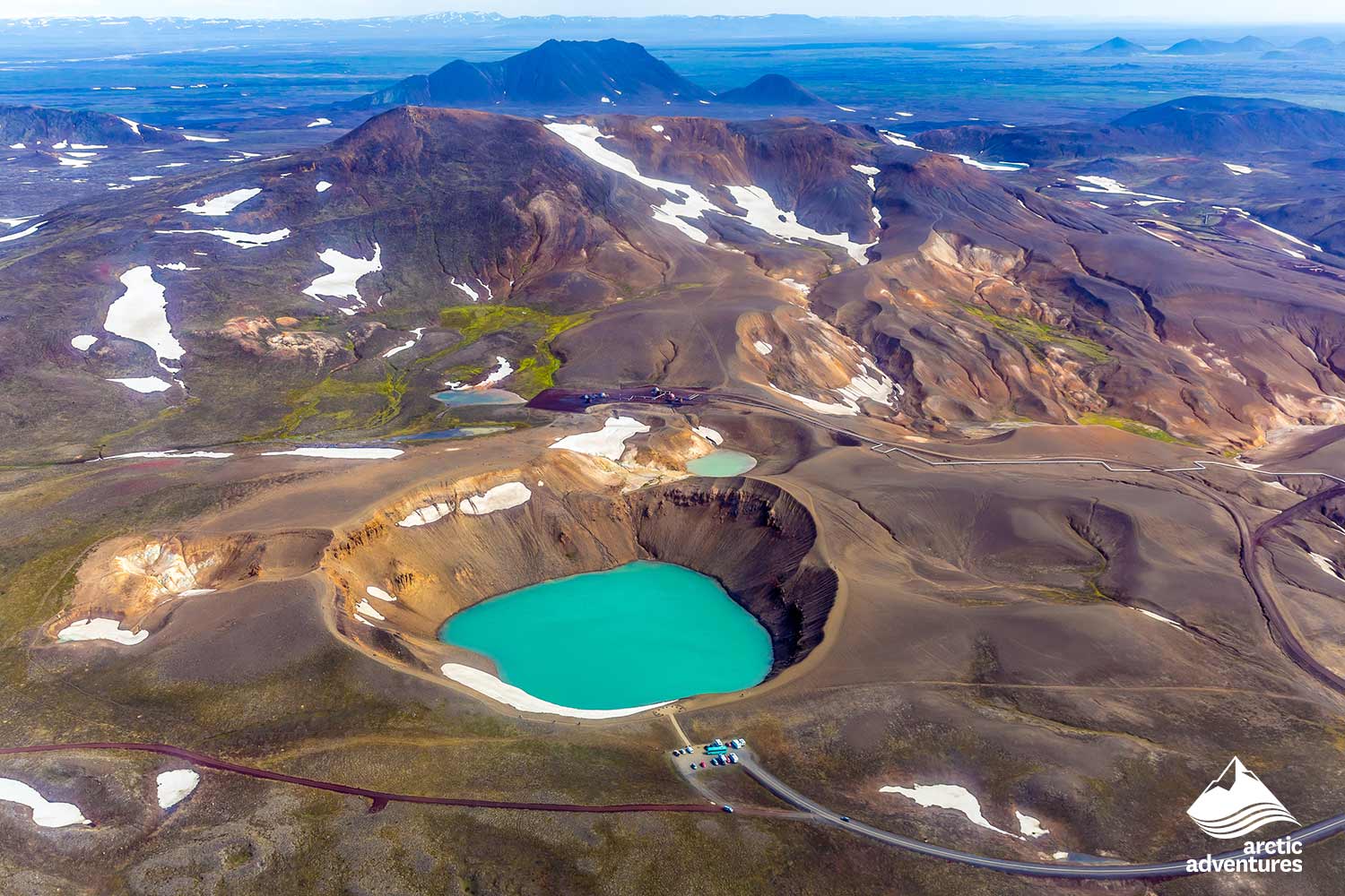 Myvatn lake in Viti Crater near Krafla