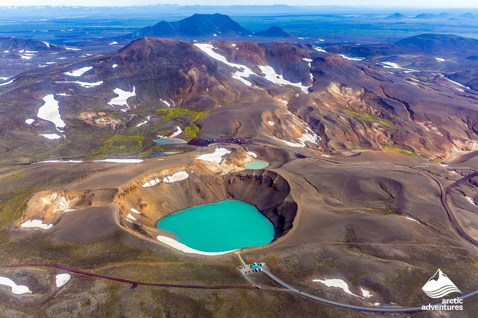 Myvatn lake in Viti Crater near Krafla