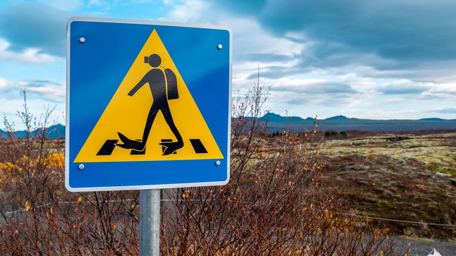 diving Sign in Iceland