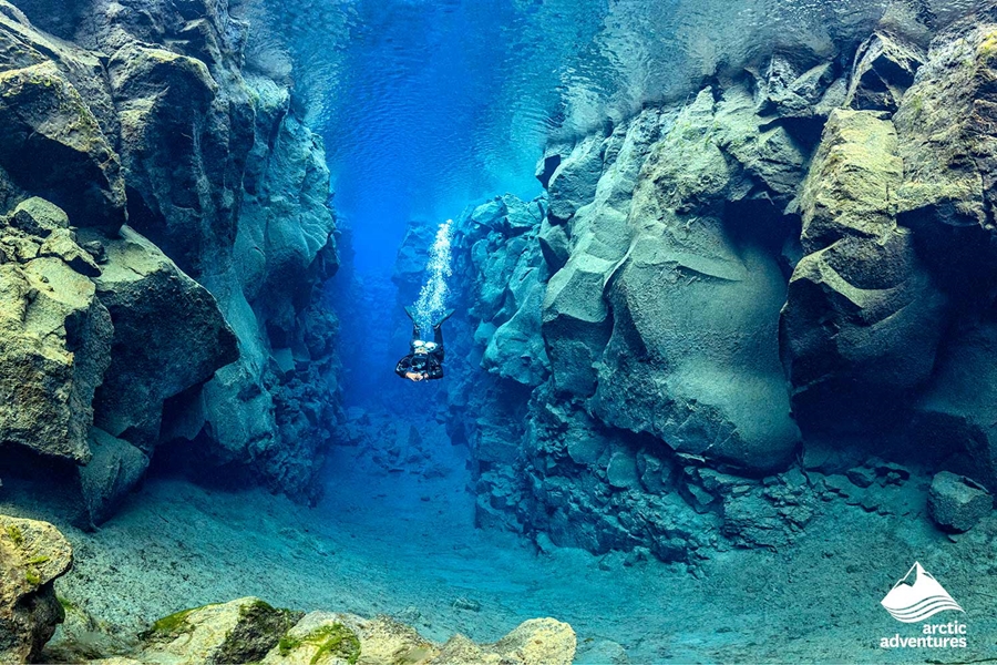 Silfra Panorama underwater