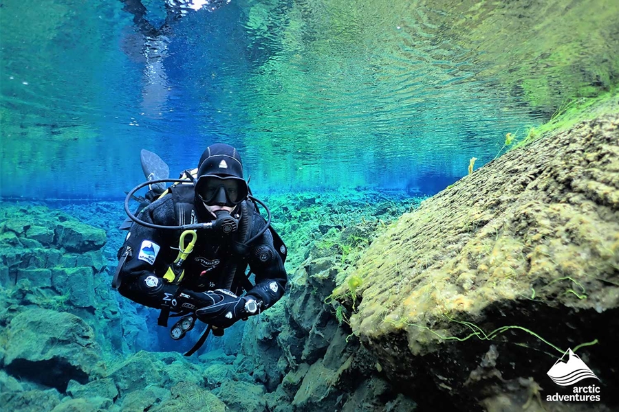 Diver in Silfra 
