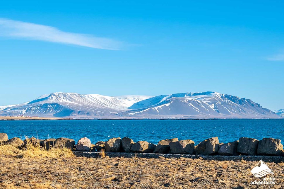Akranes view of mountains in Iceland