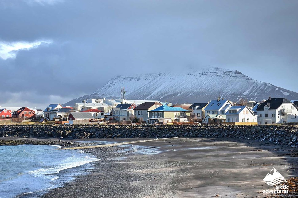 Akranes city seashore view in iceland