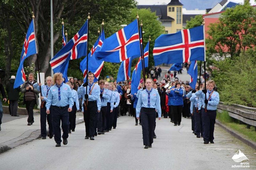 Iceland celebration in June at Reykjavik