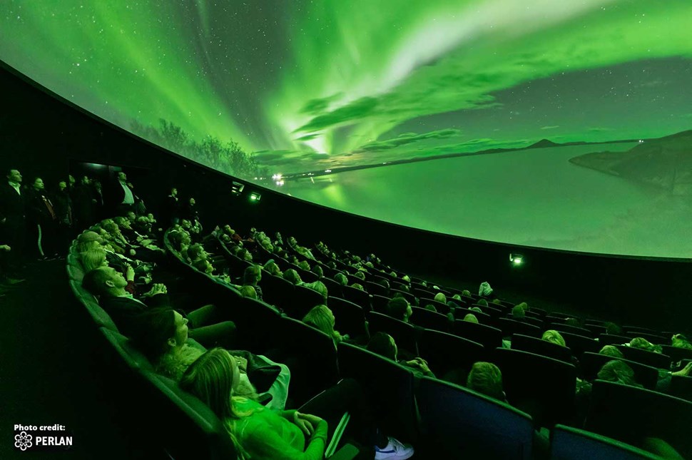 Northern Lights Cinema at Perlan museum in Iceland