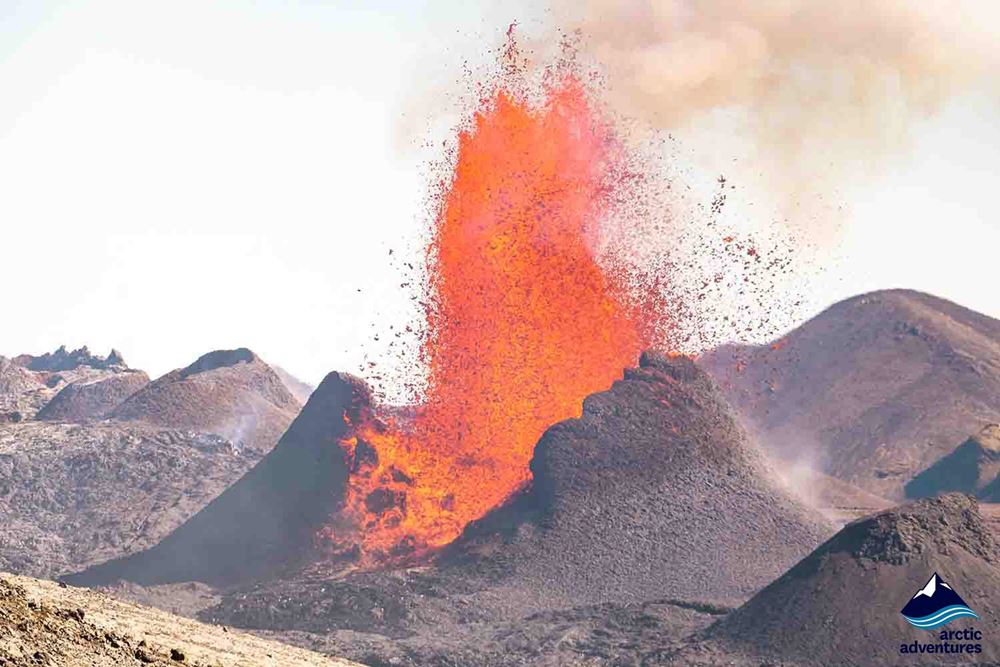 Fagradalsfjall volcano explosion